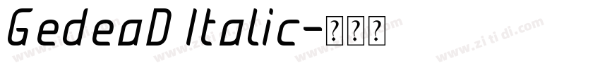 GedeaD Italic字体转换